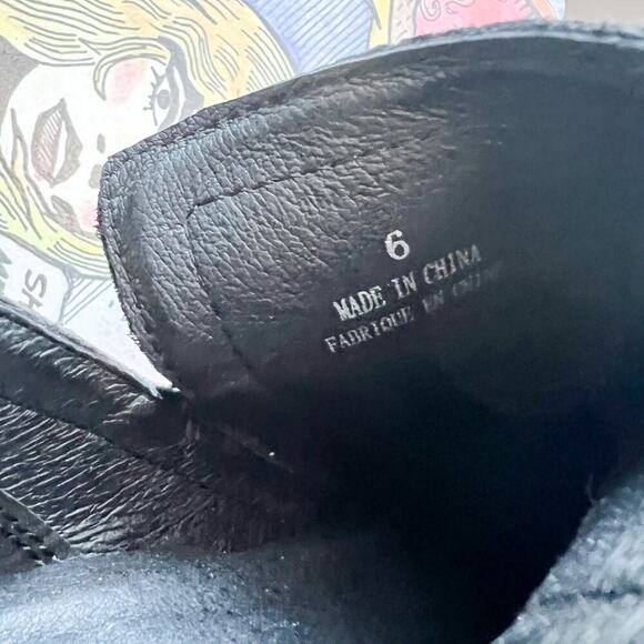 NWOB JEFFREY CAMPBELL Boots 5.5 6 Rowlan Black Suede Python Booties Cowboy - Picture 6 of 6